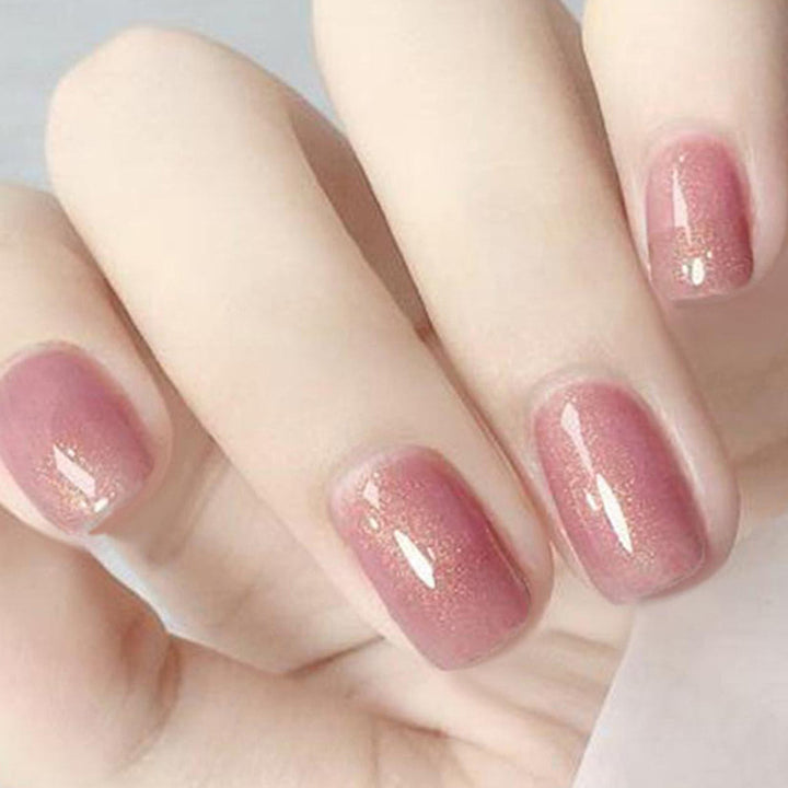 Glittery Gel Press-On Nails Kalsten