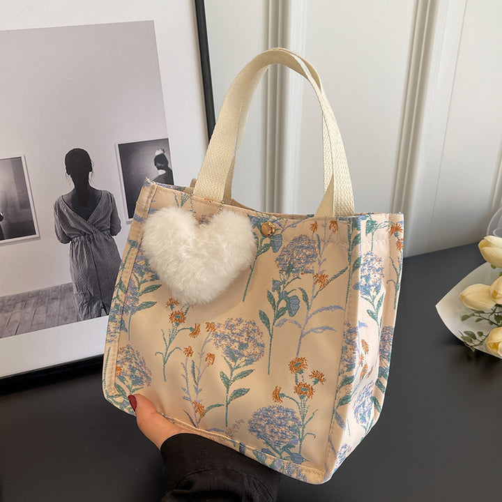 Floral Embellished Tote