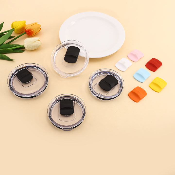 Spillproof Replacement Insulated Tumbler Lid With Silicone Gasket Flip Drinking Cover