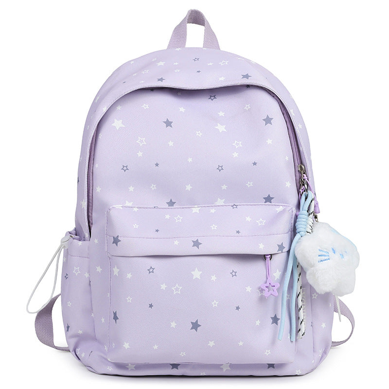 Starry Patterned Plush Backpack kalsten