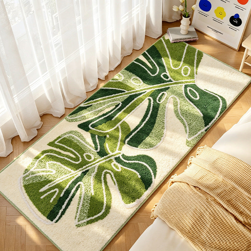 Botanical Print Area Rug for Home Decor