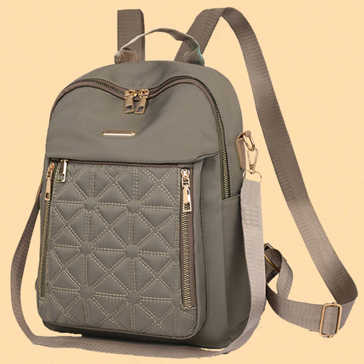 Stylish Quilted Nylon Backpack Kalsten
