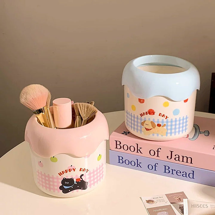 Decorative trash can with playful dog design Kalsten