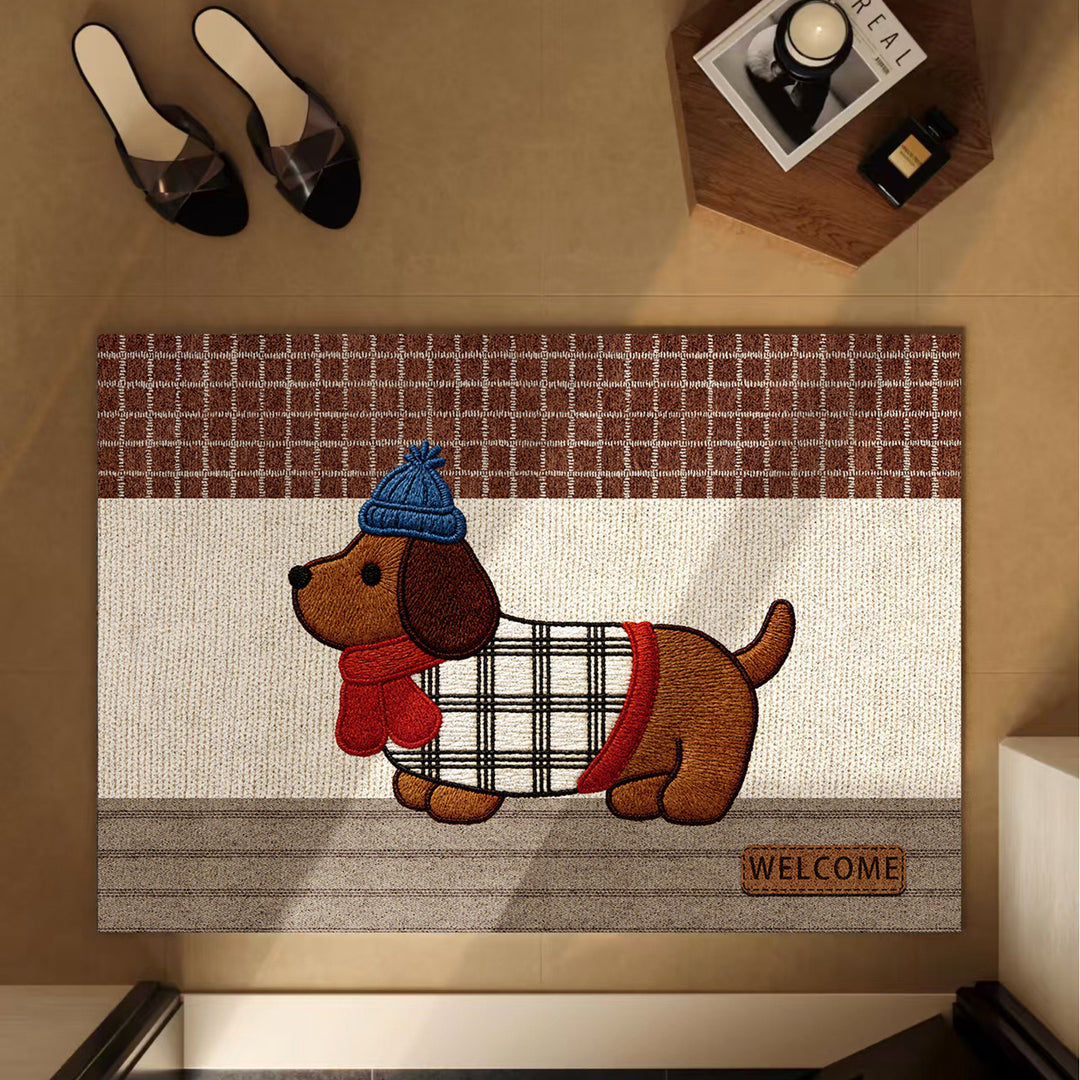 Whimsical Cat-Themed Entry Mat
