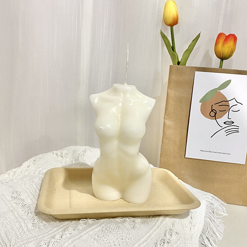 Sculptural Female Torso Scented Soy Wax Body Candle