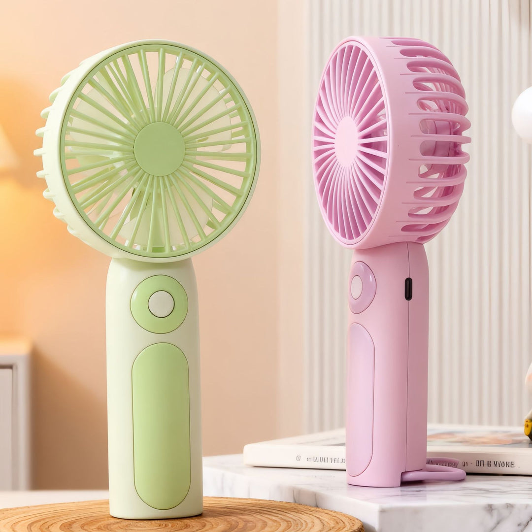 Women's Portable Hand Fan with USB Charging Function and Adjustable Tilt Kalsten