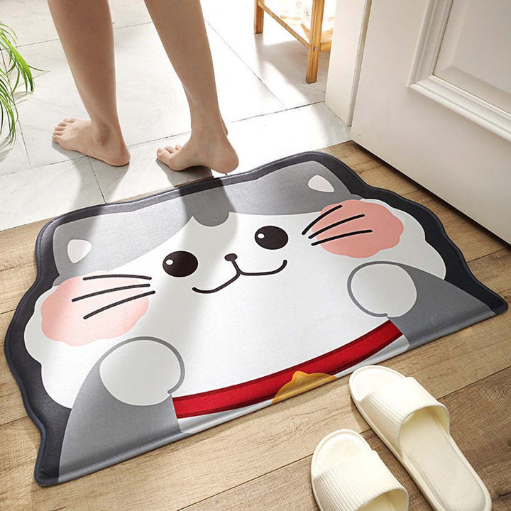 Playful Animal Design Bath Mat