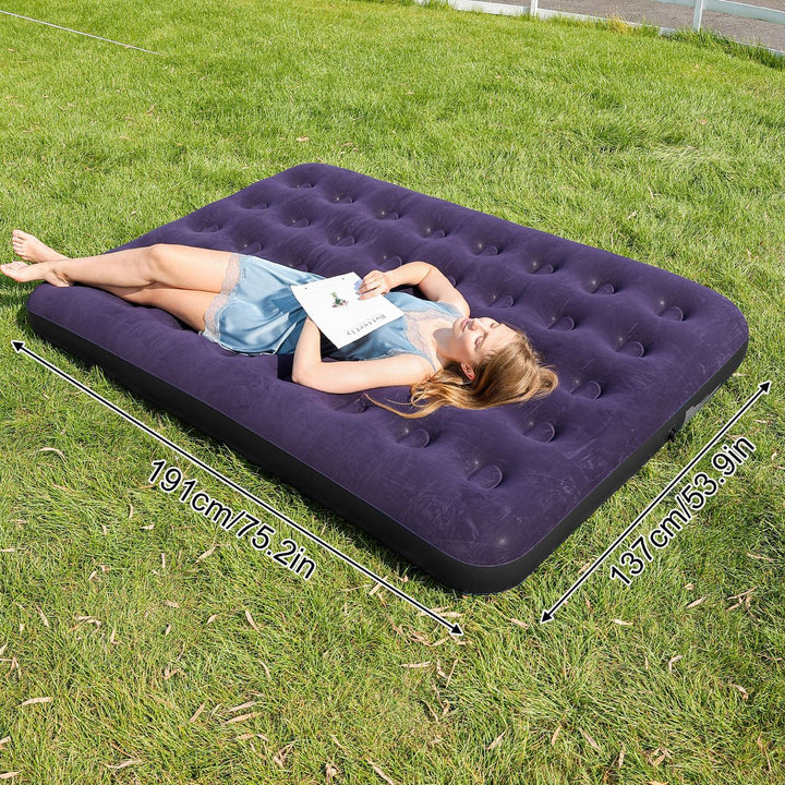 Ladies Inflatable Luxury Air Mattress with Soft Velours Surface Kalsten