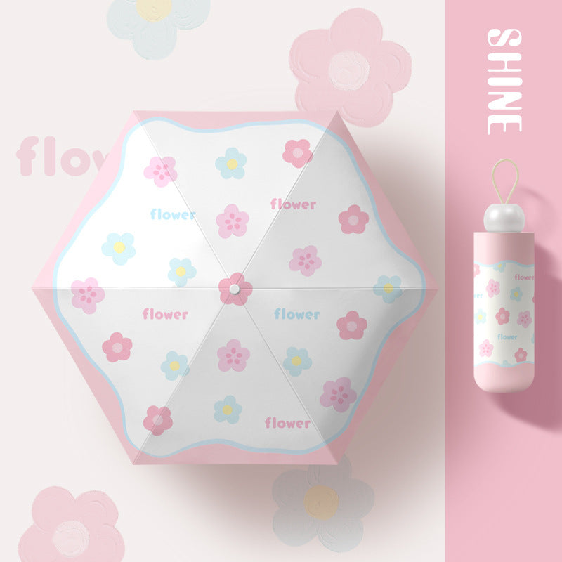 Ladies folding umbrella with playful flower design Kalsten