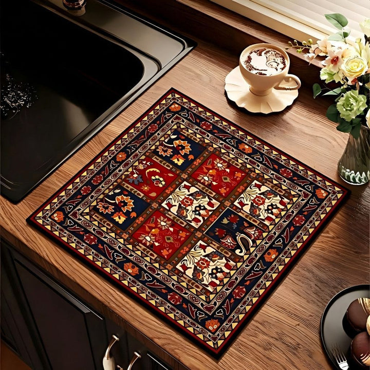 Vintage Floral Pattern Kitchen Mat