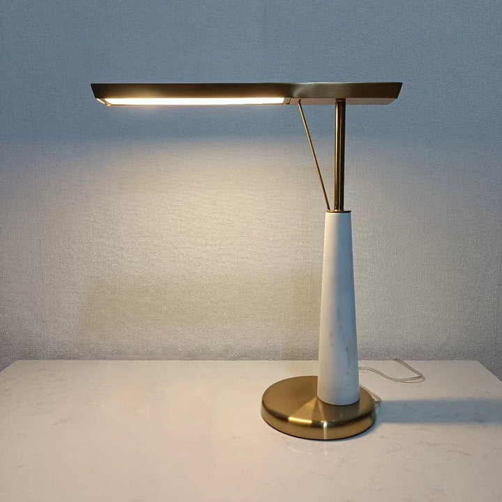 Modern Marble and Brass Table Lamp