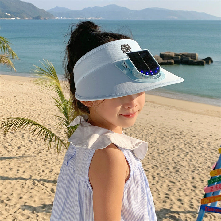 Child-Sunshade with Solar Fan and Integrated LED Lights Kalsten
