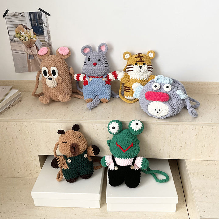 Cute Plush Mouse-Themed Backpack