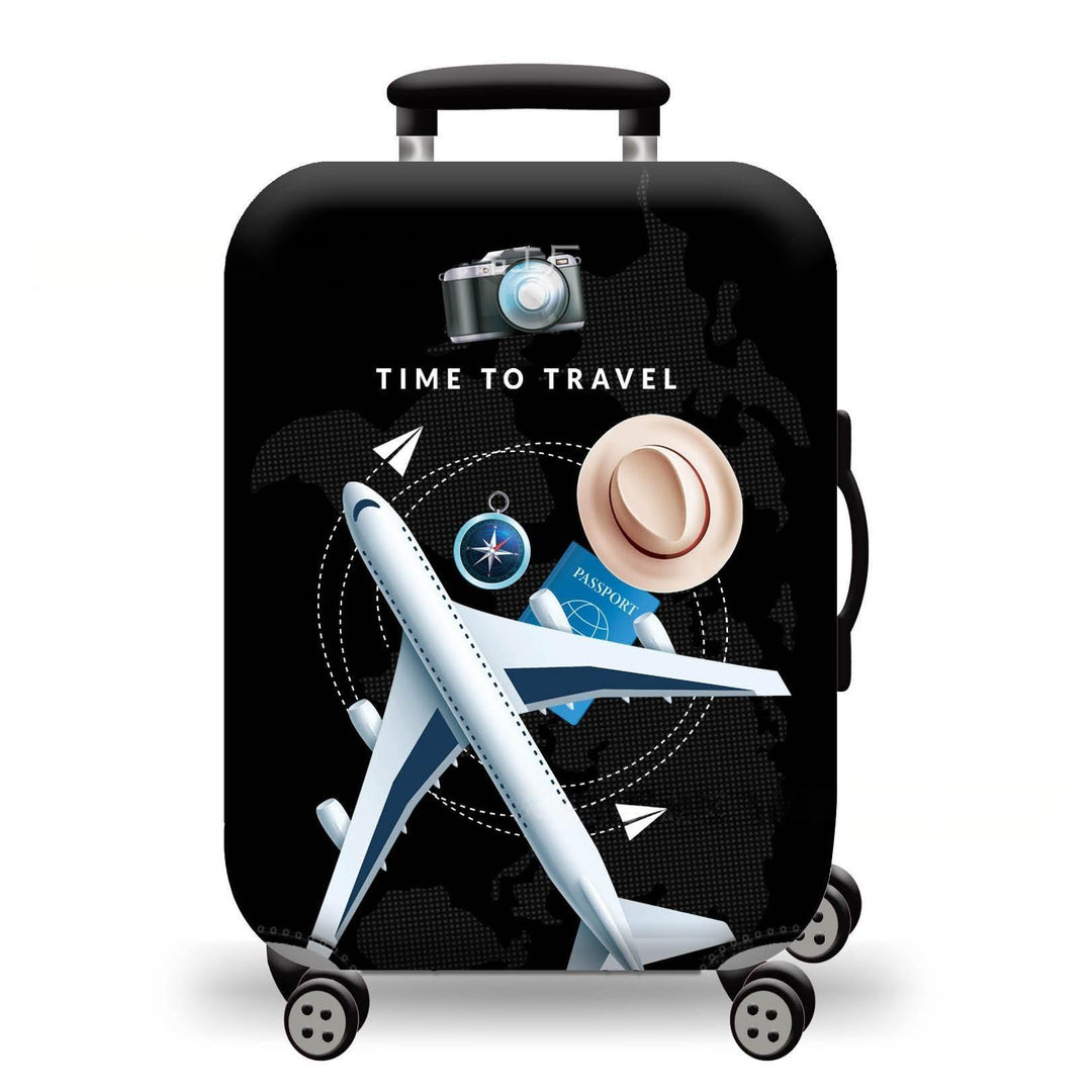 Unisex Hard Shell Suitcase with Creative Travel Motif Kalsten