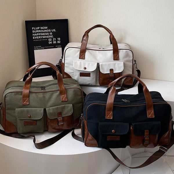 Functional Canvas Weekender Duffel Bag