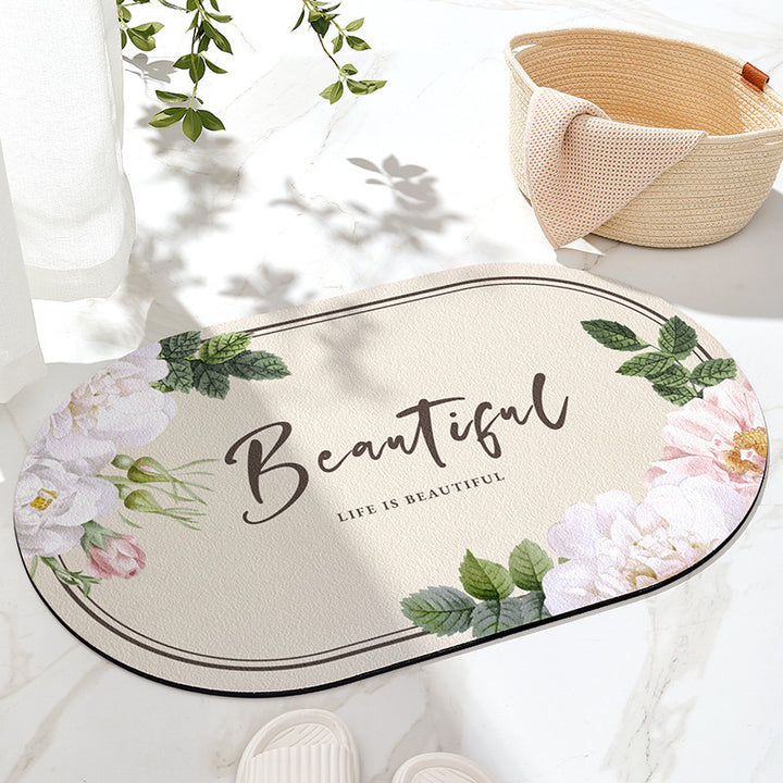 Decorative Floral Area Mat Kalsten