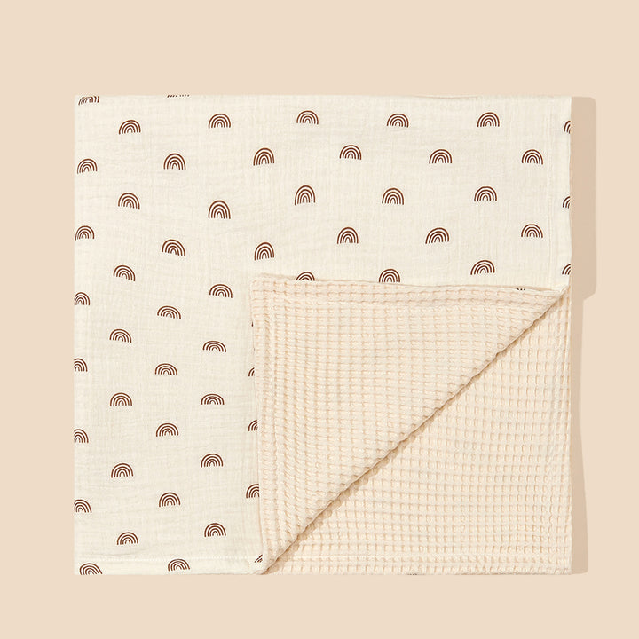 Dual-Textured Muslin Baby Blanket kalsten