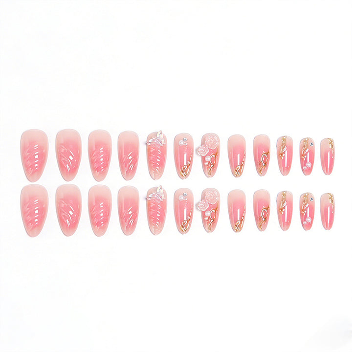 Artful Nail Tips with Romantic Floral Design Kalsten