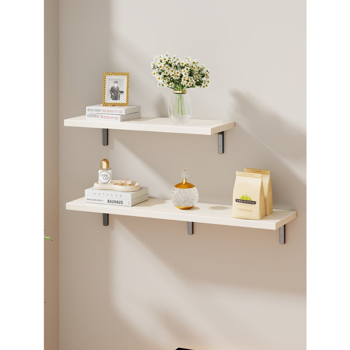 Long Narrow Floating Wall Shelf Kit with Concealed Heavy-Duty Brackets