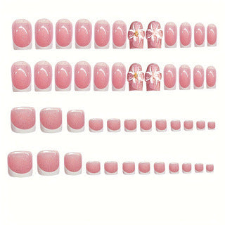 Elegant French Tip Pedicure Kalsten