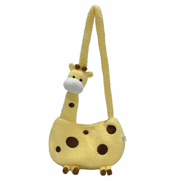 Plush Shoulder Bag in Giraffe Design Kalsten