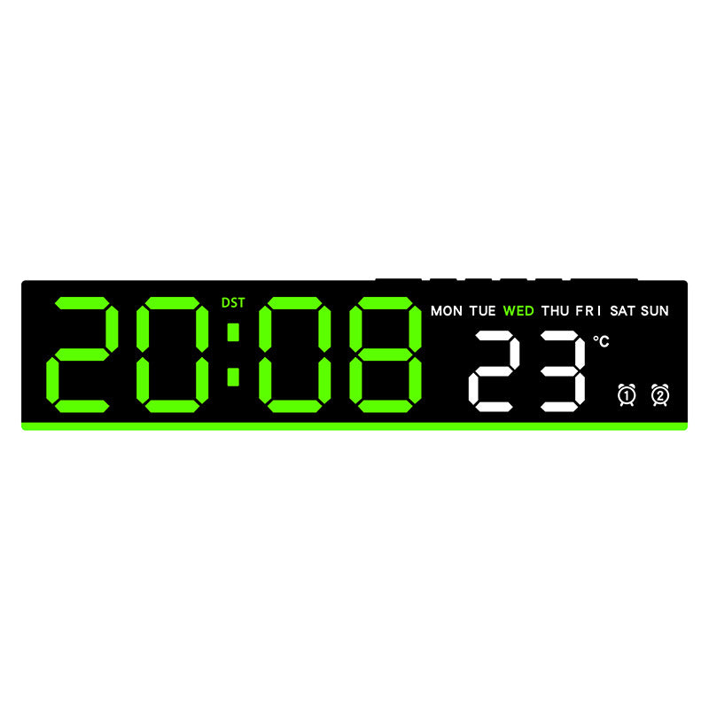 Digital clock with large LED display and temperature display Kalsten