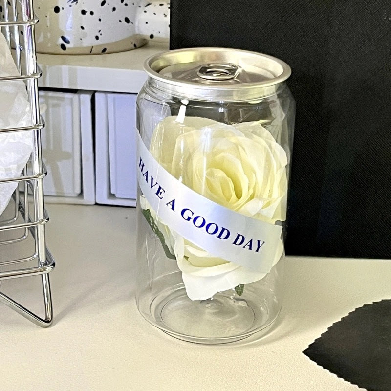 Decorative Roses In Glass Container Kalsten