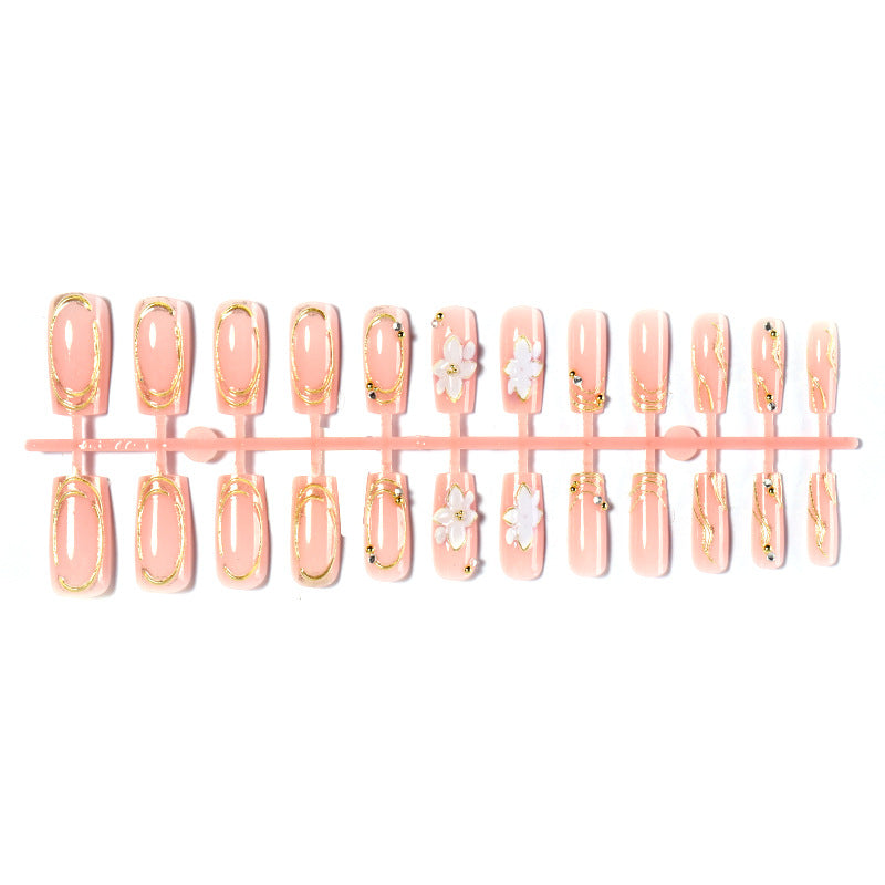 Floral Accented Press-On Nail Set Kalsten