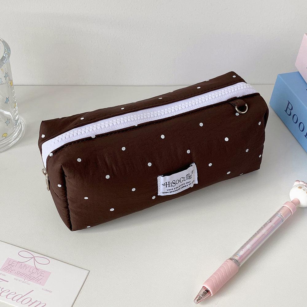Stylish Polka Dot Pencil Case