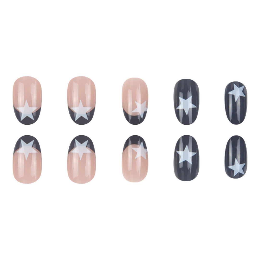 Artistic Star Accented Press-On Nails Kalsten