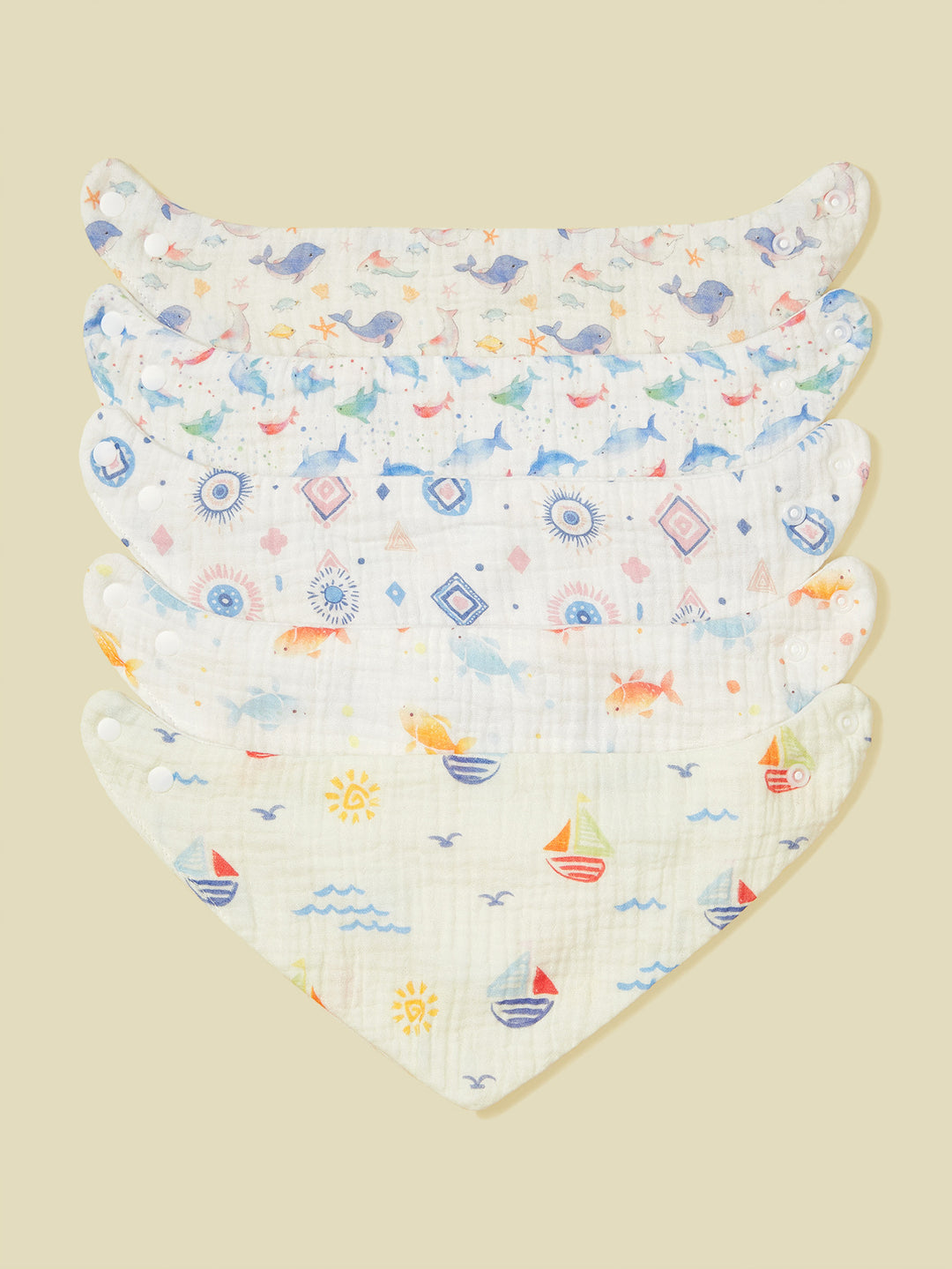 Soft Muslin Baby Bandana Bibs Set kalsten