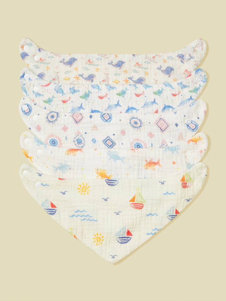 Soft Muslin Baby Bandana Bibs Set kalsten