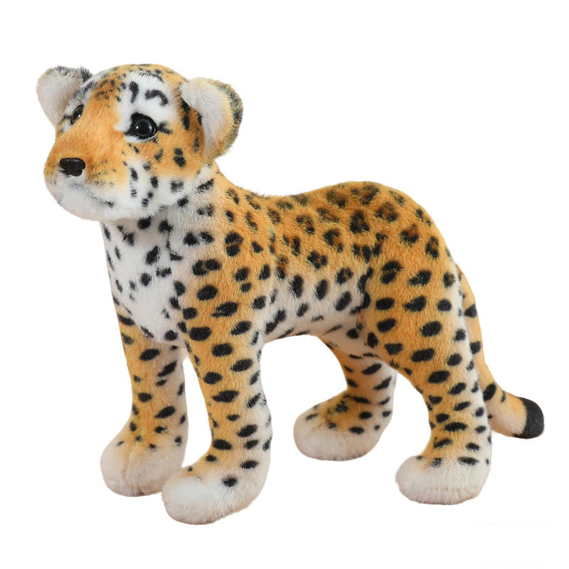 Realistic Standing Big Cat Plush Toy with Ultra-Soft Faux Fur and Poseable Legs Kalsten