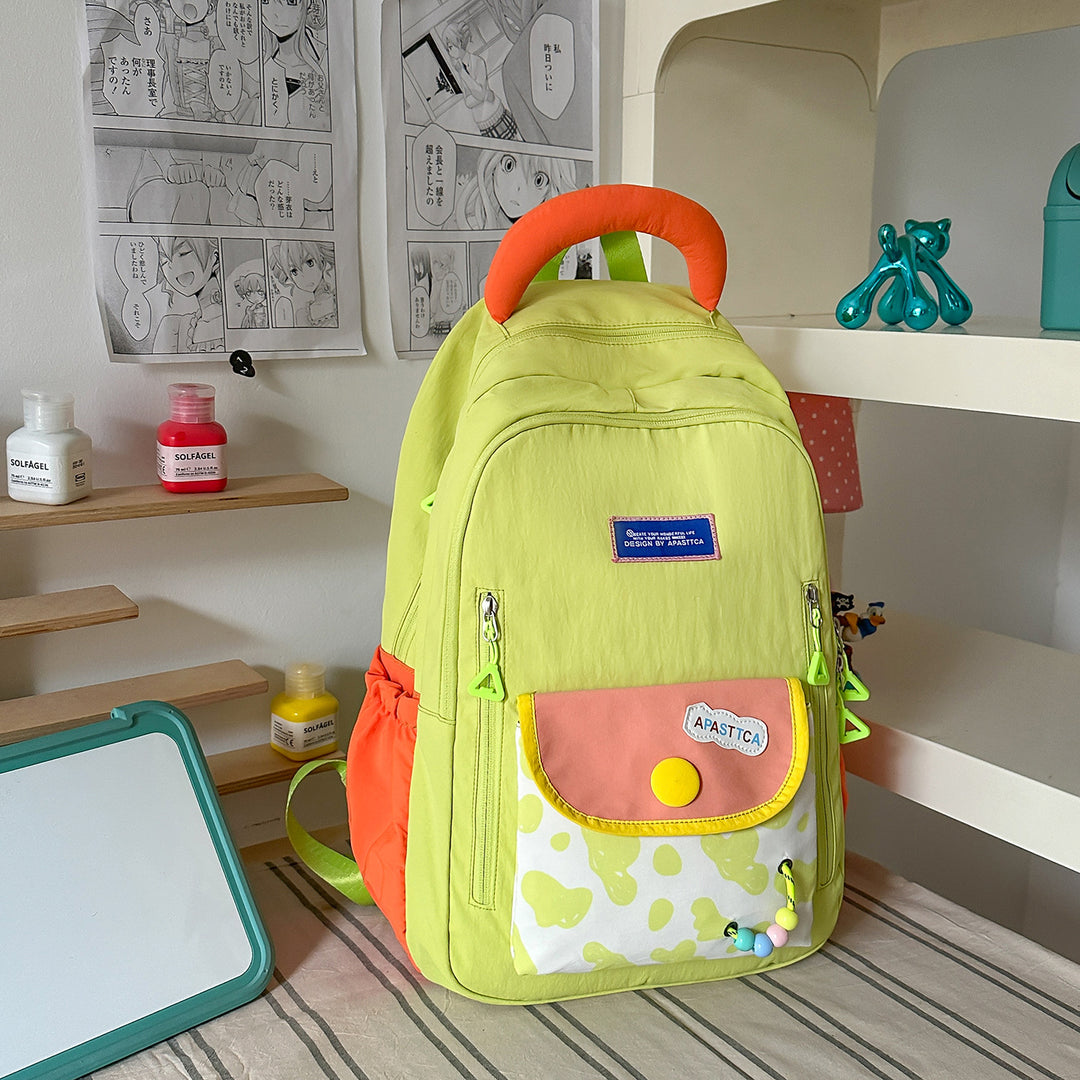 Stylish Multi-Pocket Backpack with Fun Accents Kalsten