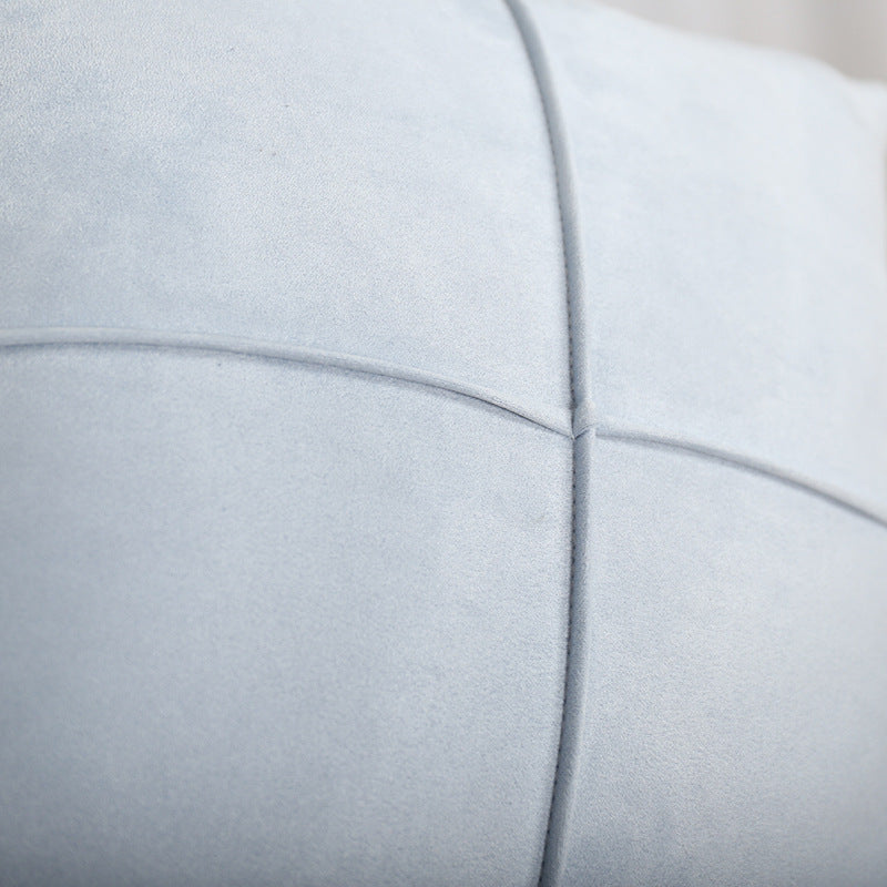 Decorative Suede-Look Cross-Seam Throw Pillow Set with Removable Covers