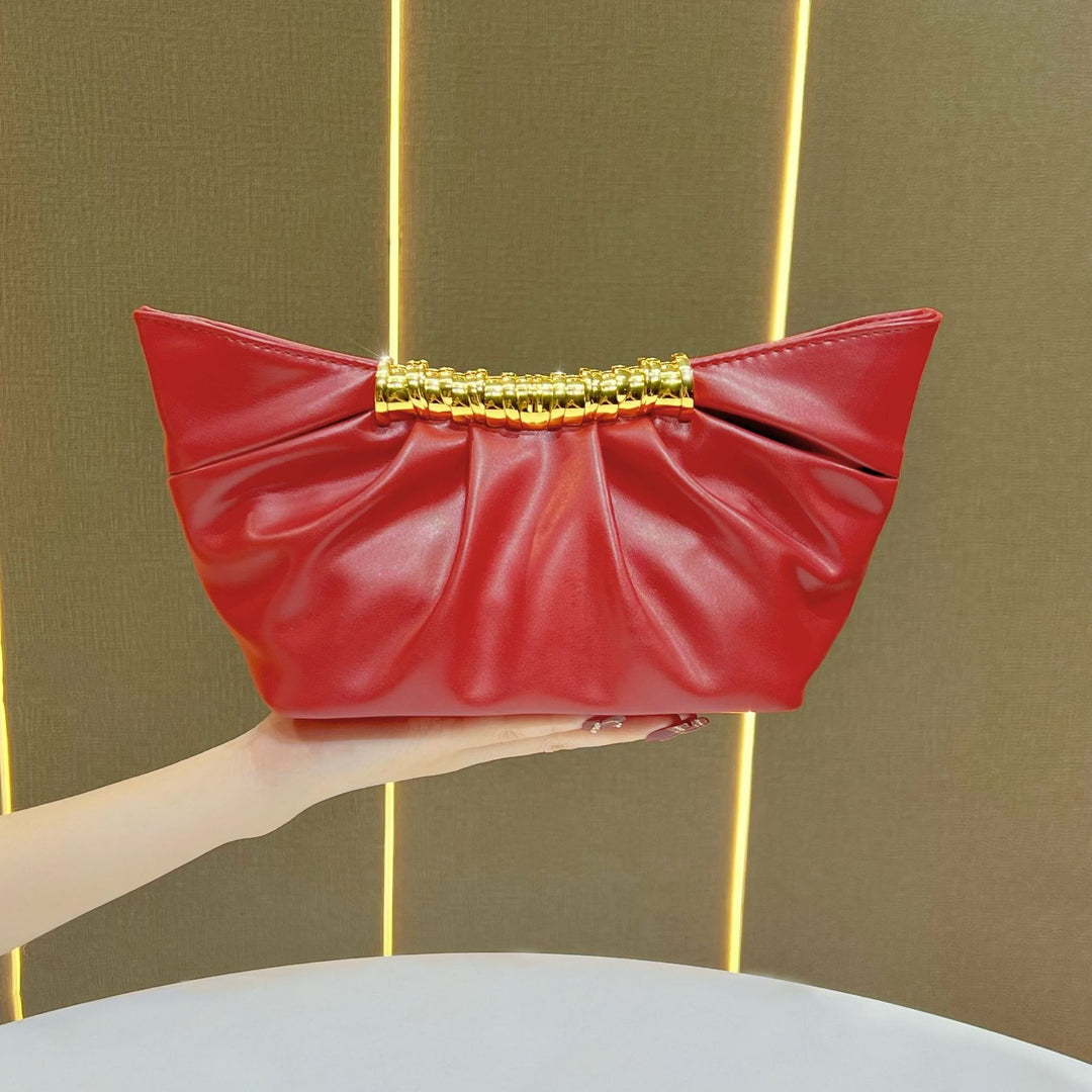 Stylish Pleated Handheld Handbag