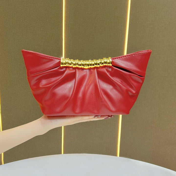 Stylish Pleated Handheld Handbag