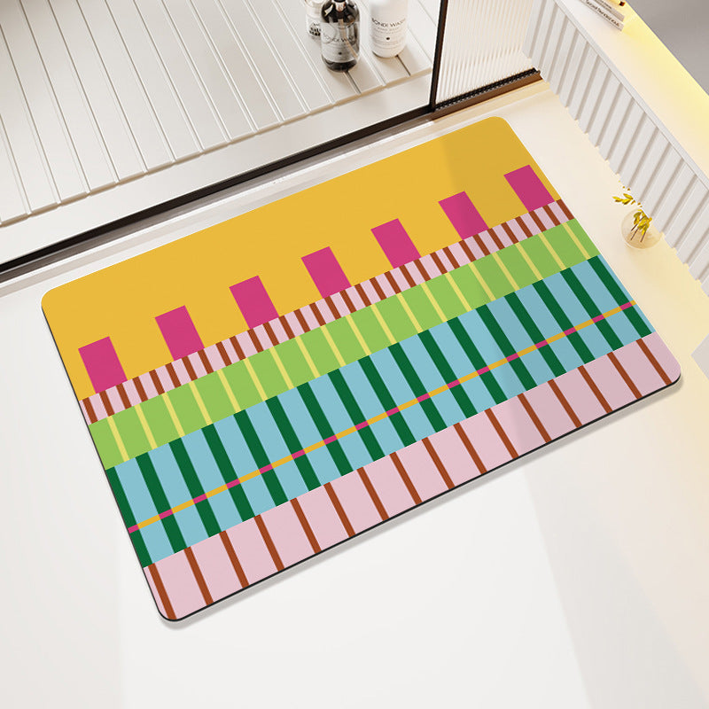 Cheerful Decorative Entrance Mat Kalsten
