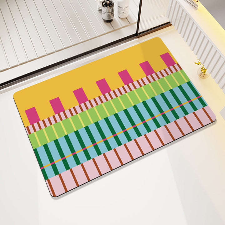 Cheerful Decorative Entrance Mat Kalsten