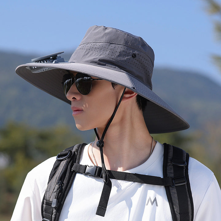 wide-brimmed outdoor sun hat with UV protection, breathable mesh, and adjustable chin strap Kalsten