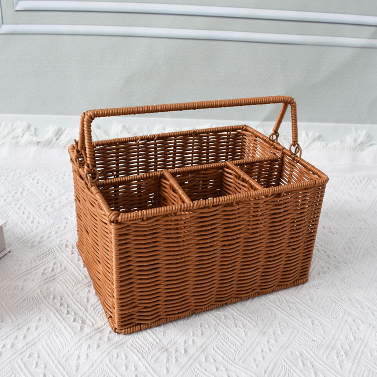 Versatile Woven Storage Organizer with Compartmentalized Design Kalsten