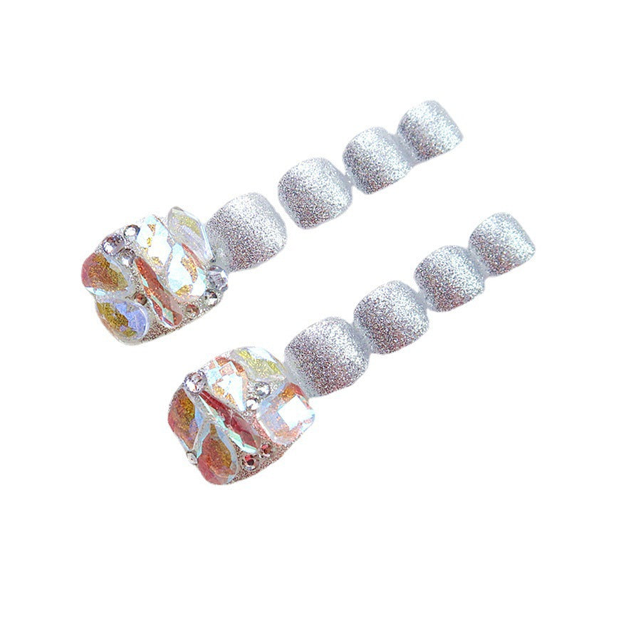 Decorative Press-On Toenail Art Set 1790727291