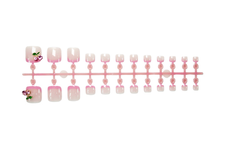 Nail art set with elegant flower decorations Kalsten