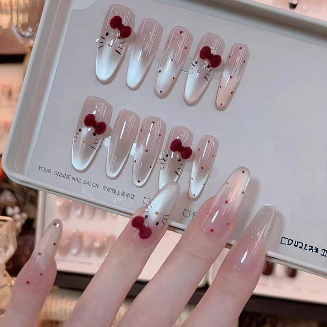 Decorative Crystal-Embellished Press-On Nails Kalsten