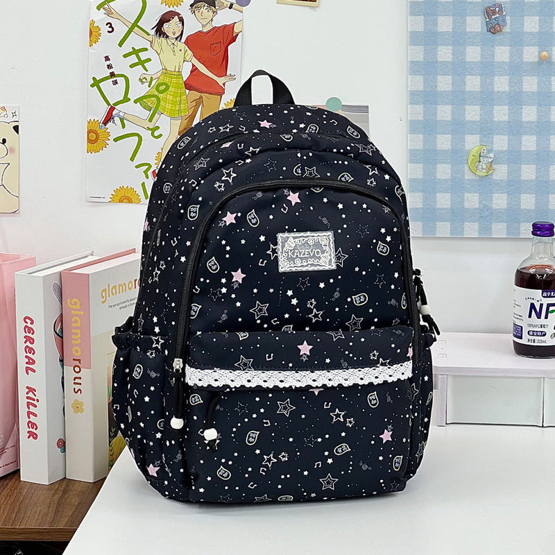 Playful Star-Printed School Backpack Kalsten