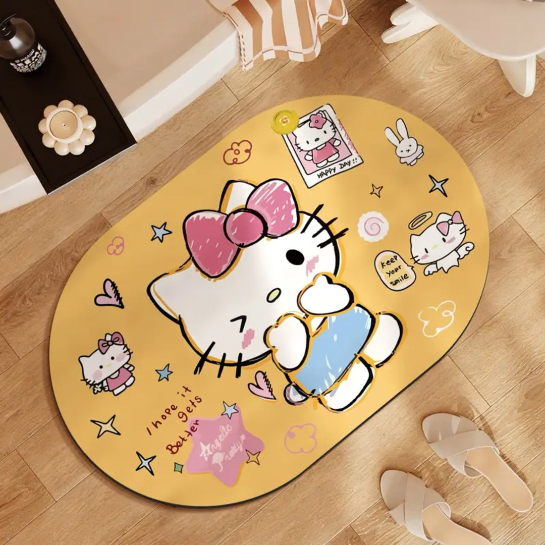 Cartoon-Themed Plush Bath Rug