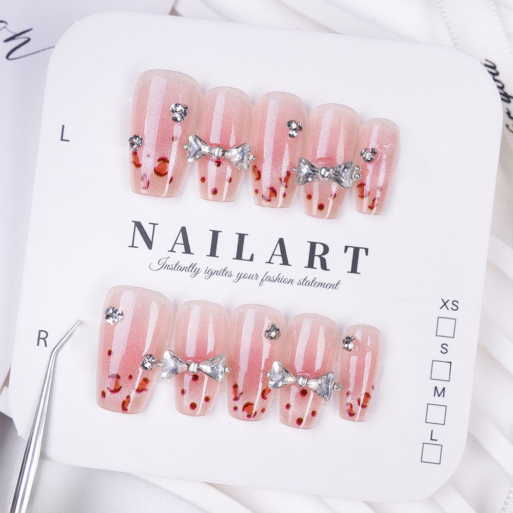 Artistic Press-On Nail Set with Cute Character Designs Kalsten