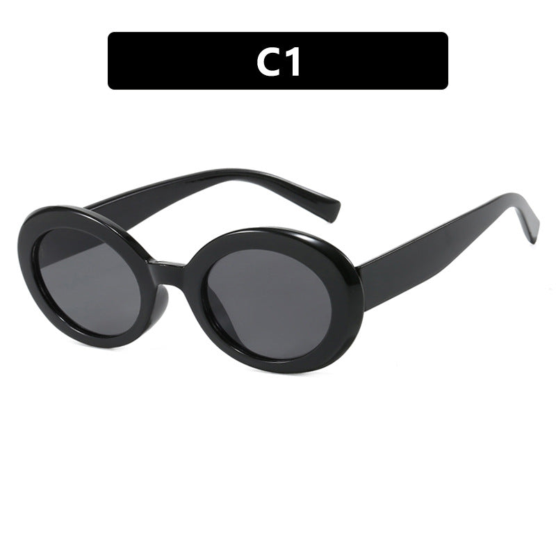 Women's round sunglasses with elegant plastic frame and UV protection Kalsten