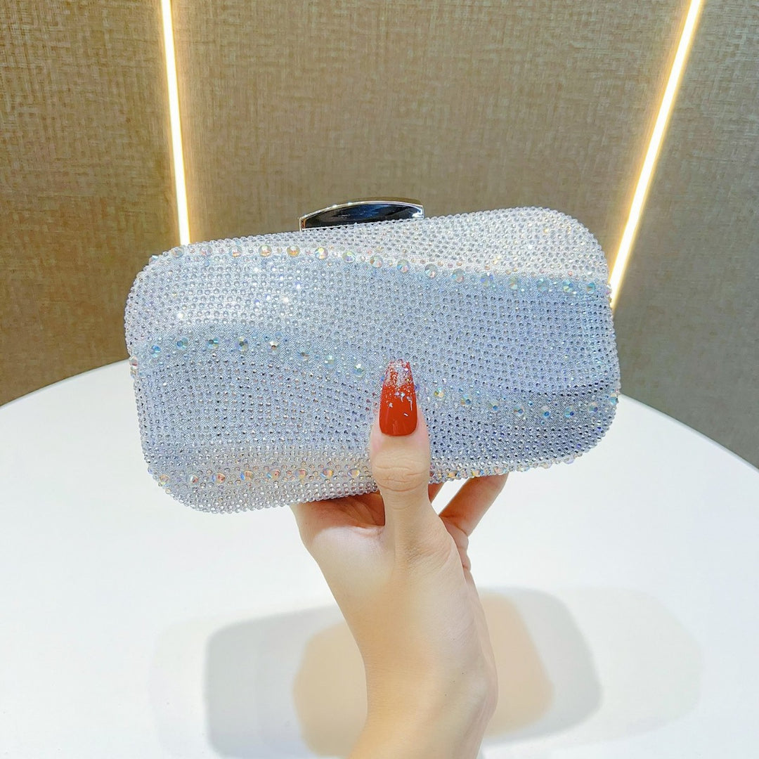 Crystal-Studded Clutch Handbag