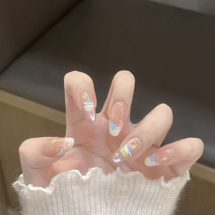Artificial nails with elegant flower pattern Kalsten